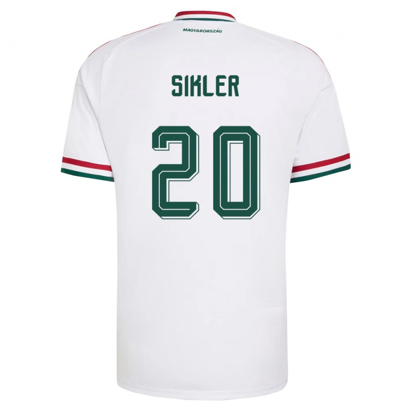 Danxen Men Hungary Kinga Sikler #20 White Red Green Away Jersey 26-28 T-Shirt