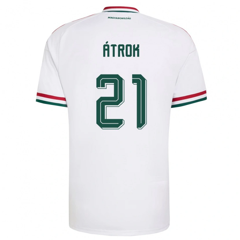 Danxen Men Hungary István Átrok #21 White Red Green Away Jersey 26-28 T-Shirt