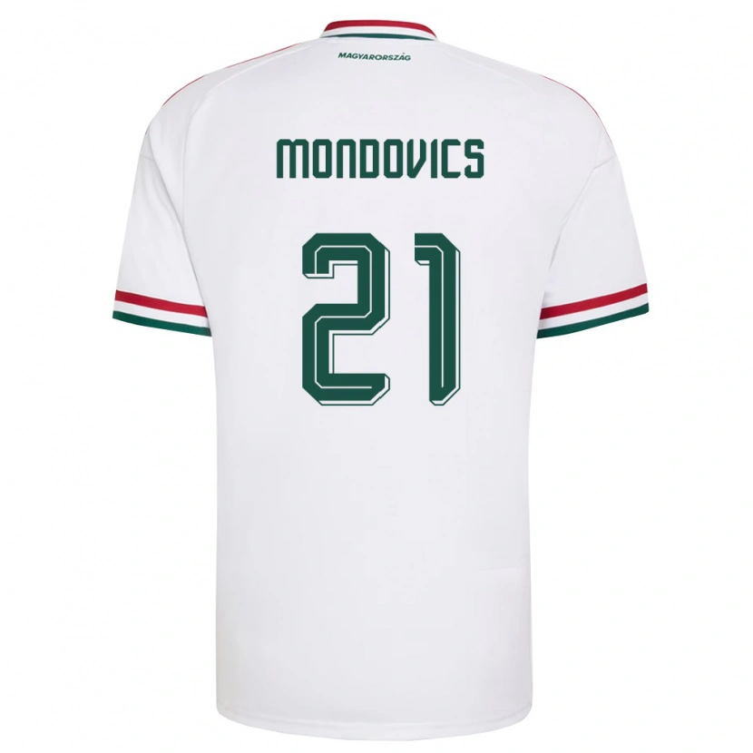 Danxen Men Hungary Kevin Mondovics #21 White Red Green Away Jersey 26-28 T-Shirt