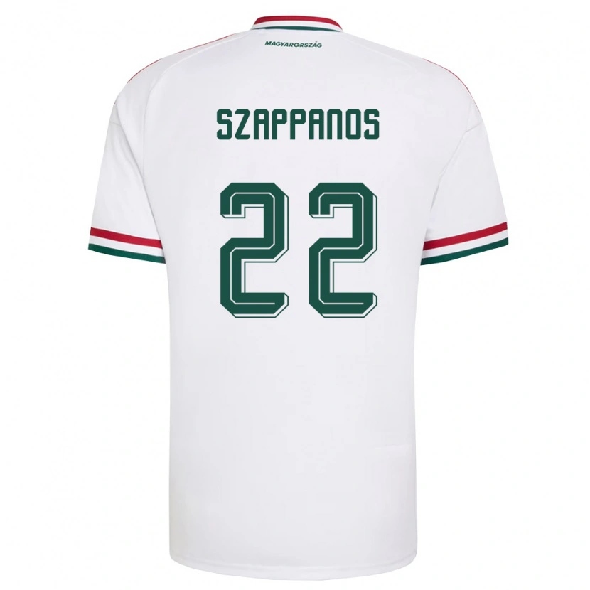 Danxen Men Hungary Péter Szappanos #22 White Red Green Away Jersey 26-28 T-Shirt