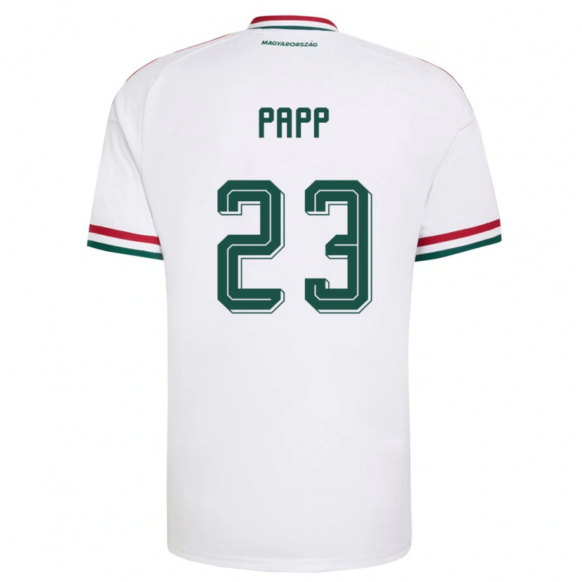 Danxen Men Hungary Luca Papp #23 White Red Green Away Jersey 26-28 T-Shirt