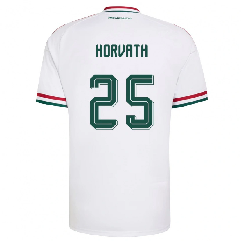 Danxen Men Hungary Krisztofer Horváth #25 White Red Green Away Jersey 26-28 T-Shirt