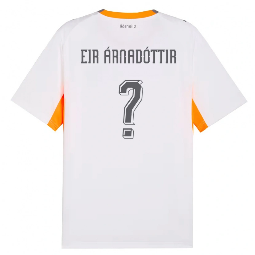 Danxen Men Iceland Ásta Eir Árnadóttir #0 White Orange Gray Away Jersey 26-28 T-Shirt