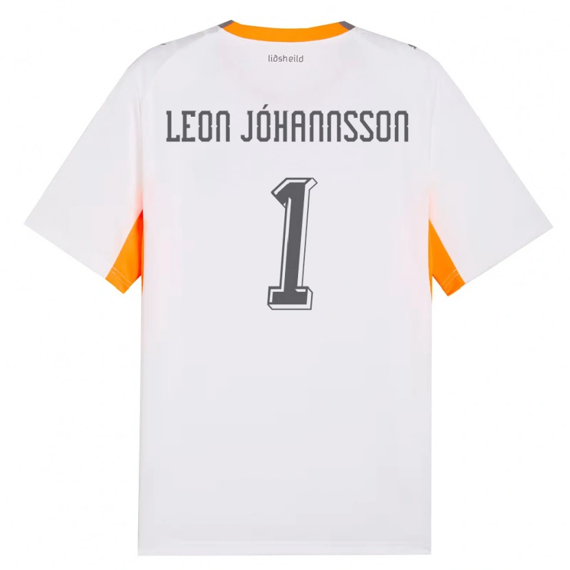 Danxen Men Iceland Marten Leon Jóhannsson #1 White Orange Gray Away Jersey 26-28 T-Shirt