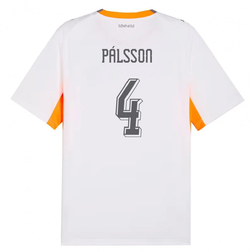 Danxen Men Iceland Victor Pálsson #4 White Orange Gray Away Jersey 26-28 T-Shirt