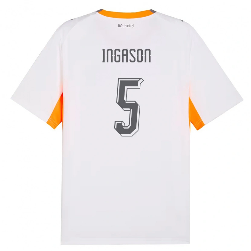 Danxen Men Iceland Sverrir Ingi Ingason #5 White Orange Gray Away Jersey 26-28 T-Shirt