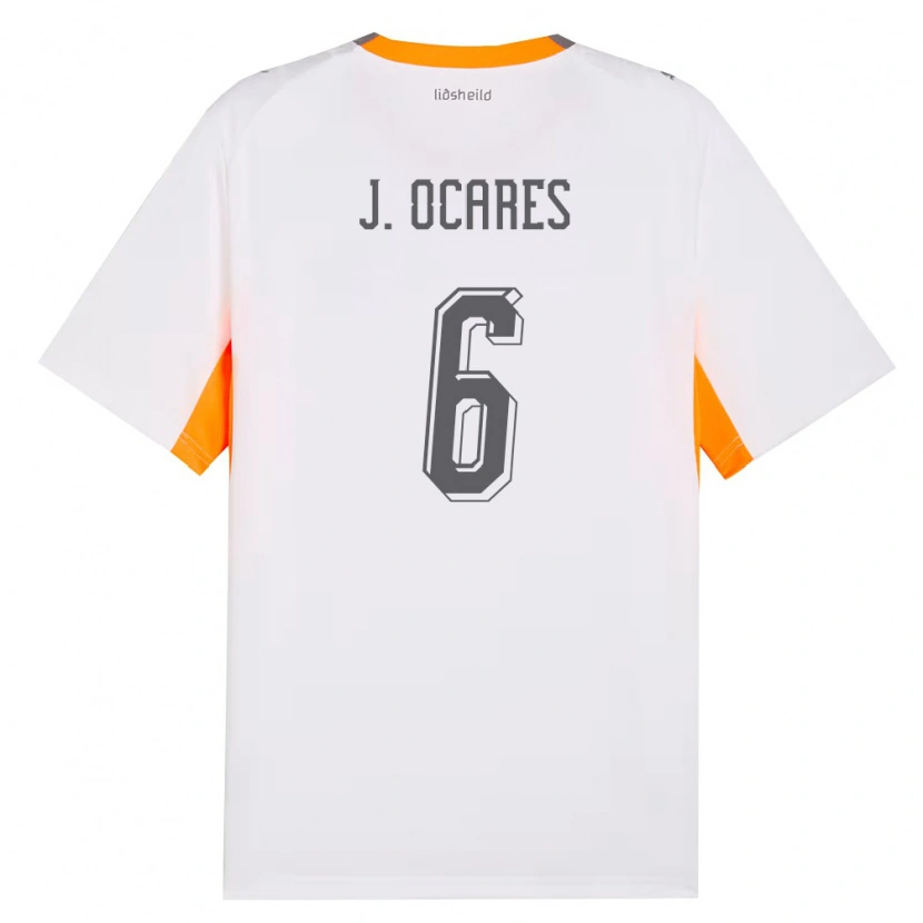 Danxen Men Iceland Jakob Ocares Kristjánsson #6 White Orange Gray Away Jersey 26-28 T-Shirt