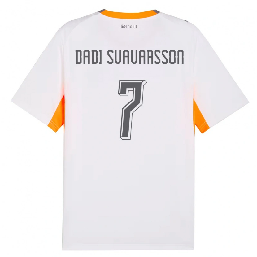 Danxen Men Iceland Aron Dadi Svavarsson #7 White Orange Gray Away Jersey 26-28 T-Shirt