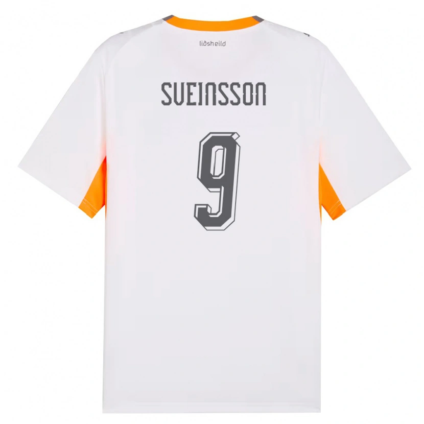 Danxen Men Iceland Rúnar Dadi Vatsndal Sveinsson #9 White Orange Gray Away Jersey 26-28 T-Shirt
