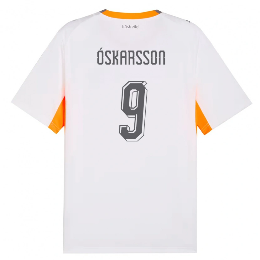 Danxen Men Iceland Orri Óskarsson #9 White Orange Gray Away Jersey 26-28 T-Shirt