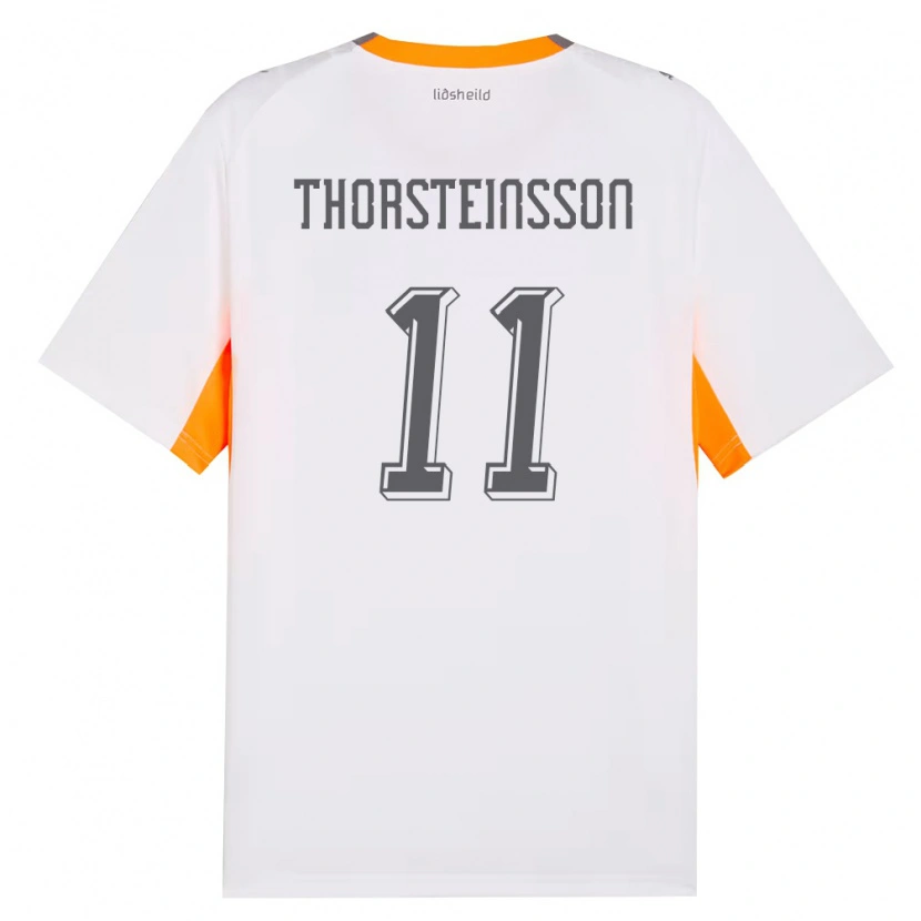 Danxen Men Iceland Jón Dagur Thorsteinsson #11 White Orange Gray Away Jersey 26-28 T-Shirt