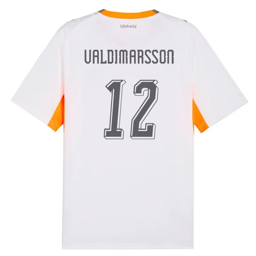 Danxen Men Iceland Hákon Valdimarsson #12 White Orange Gray Away Jersey 26-28 T-Shirt