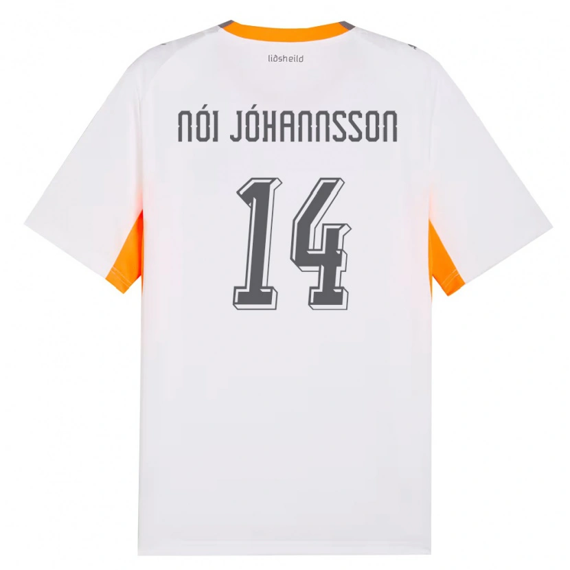 Danxen Men Iceland Sigurdur Nói Jóhannsson #14 White Orange Gray Away Jersey 26-28 T-Shirt