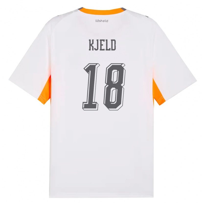 Danxen Men Iceland Mattías Kjeld #18 White Orange Gray Away Jersey 26-28 T-Shirt