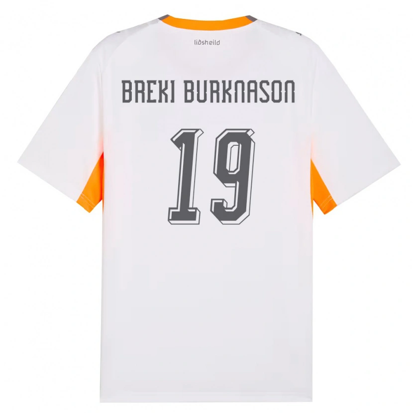 Danxen Men Iceland Birnir Breki Burknason #19 White Orange Gray Away Jersey 26-28 T-Shirt