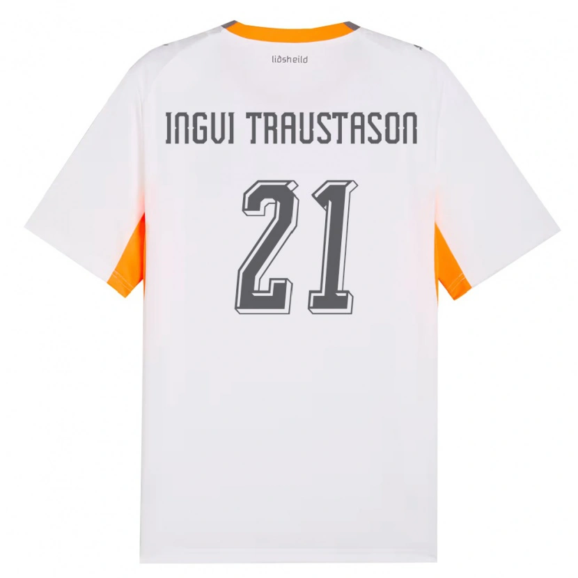 Danxen Men Iceland Arnór Ingvi Traustason #21 White Orange Gray Away Jersey 26-28 T-Shirt