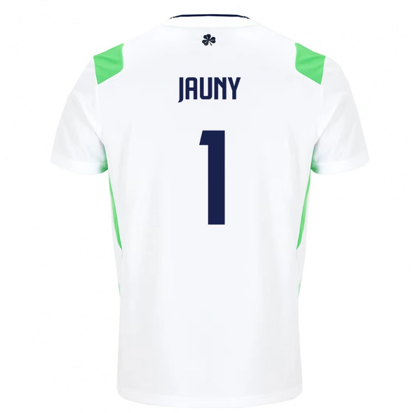 Danxen Men Ireland Noah Jauny #1 White Light Green Away Jersey 26-28 T-Shirt