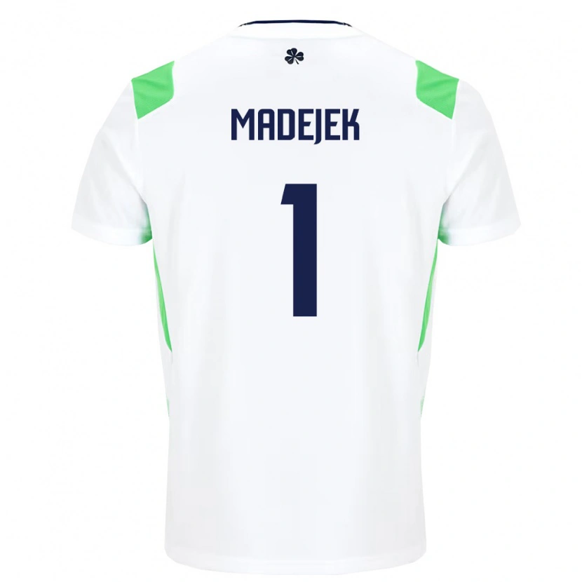Danxen Men Ireland Adam Madejek #1 White Light Green Away Jersey 26-28 T-Shirt