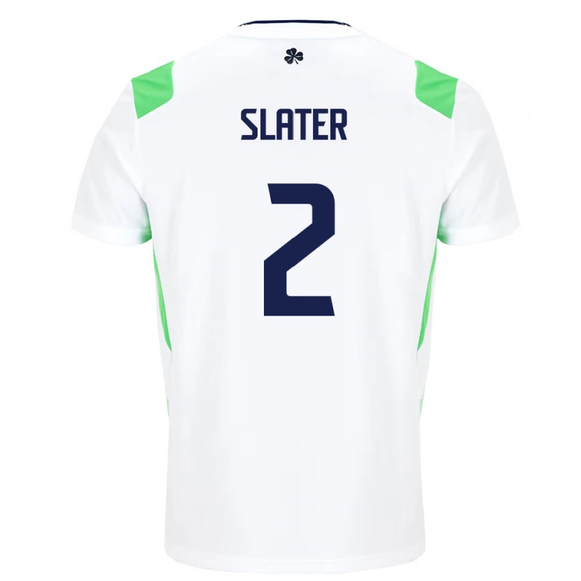 Danxen Men Ireland Jacob Slater #2 White Light Green Away Jersey 26-28 T-Shirt