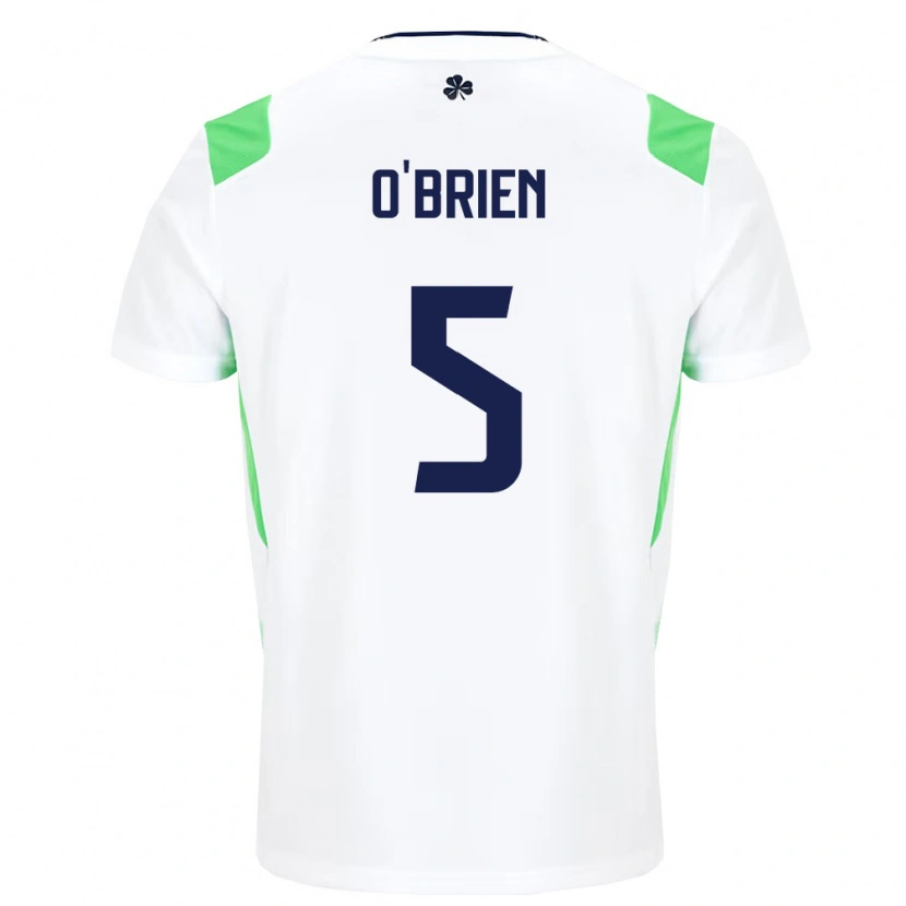 Danxen Men Ireland Jake O'brien #5 White Light Green Away Jersey 26-28 T-Shirt
