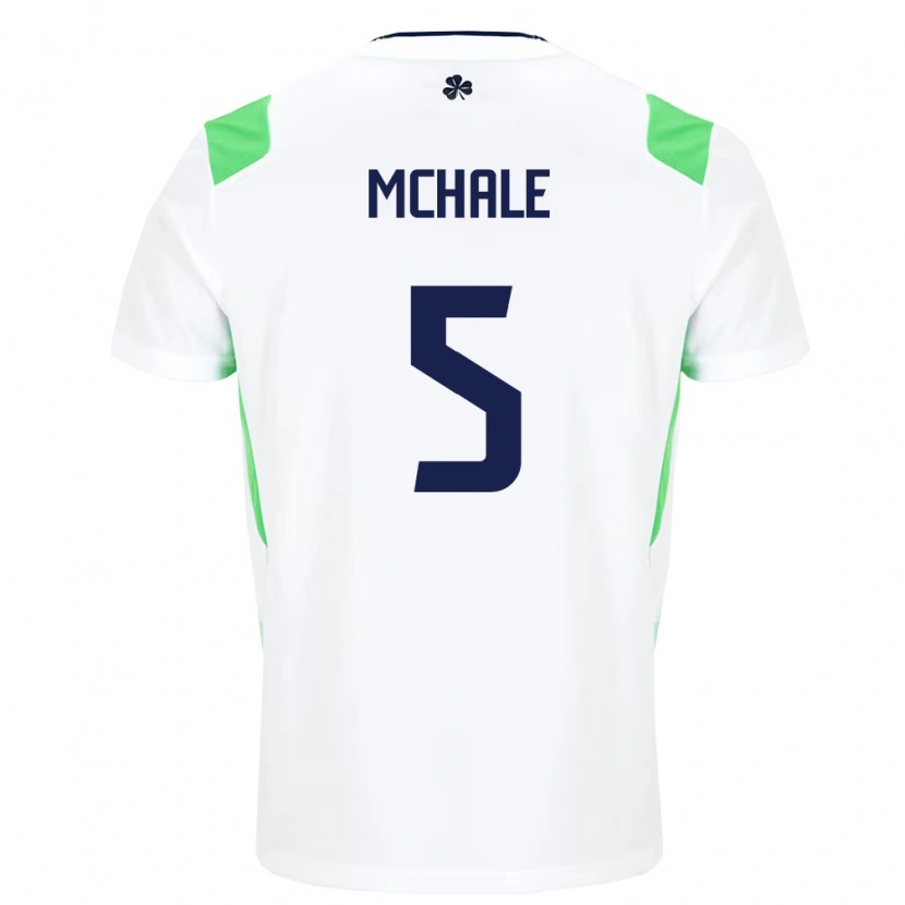 Danxen Men Ireland Sean Mchale #5 White Light Green Away Jersey 26-28 T-Shirt