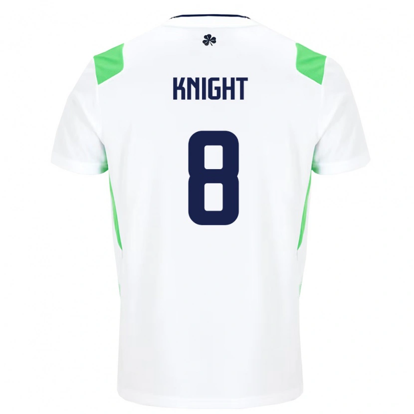 Danxen Men Ireland Jason Knight #8 White Light Green Away Jersey 26-28 T-Shirt