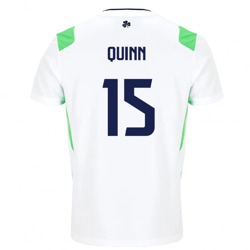 Danxen Men Ireland Lucy Quinn #15 White Light Green Away Jersey 26-28 T-Shirt