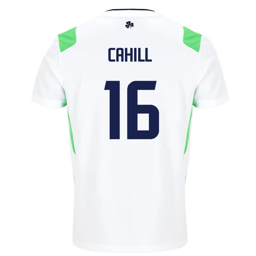 Danxen Men Ireland Killian Cahill #16 White Light Green Away Jersey 26-28 T-Shirt
