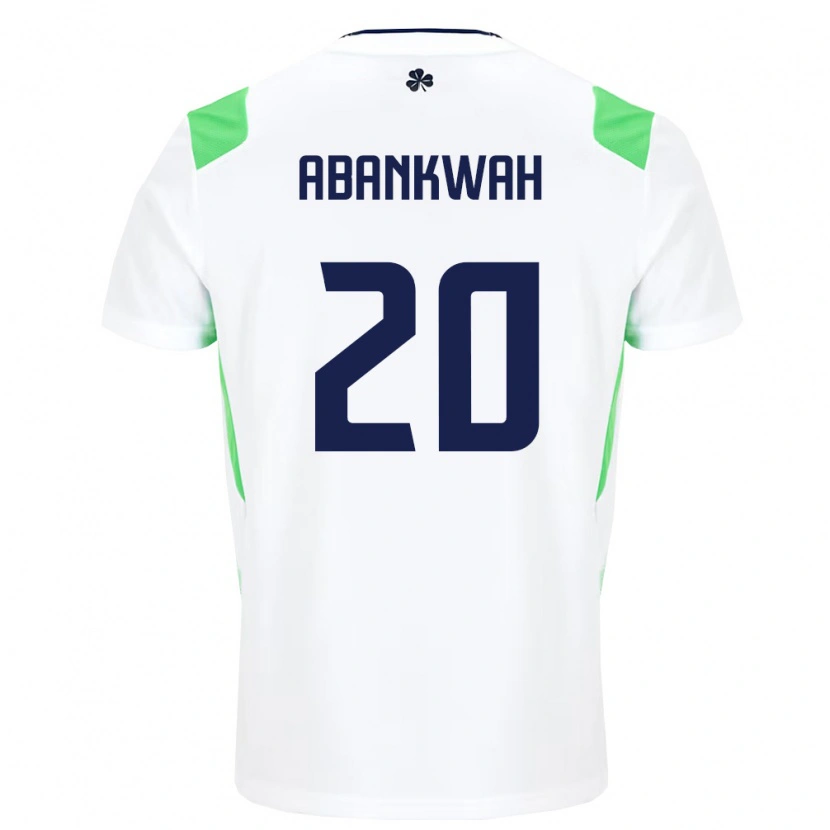 Danxen Men Ireland James Abankwah #20 White Light Green Away Jersey 26-28 T-Shirt