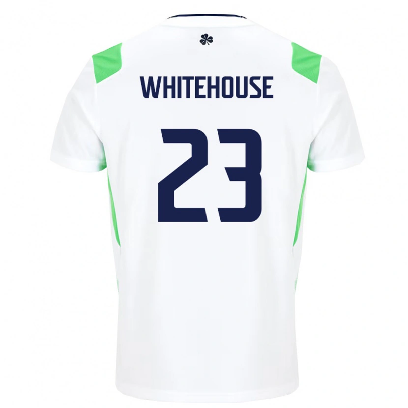 Danxen Men Ireland Sophie Whitehouse #23 White Light Green Away Jersey 26-28 T-Shirt