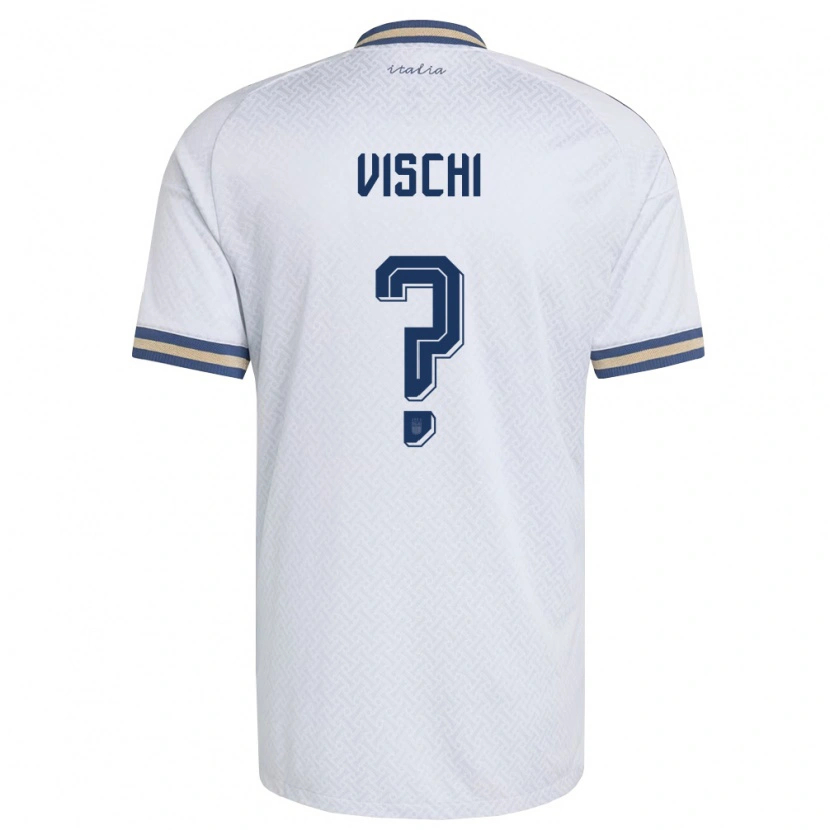 Danxen Men Italy Tommaso Vischi #0 Off-White Navy Gold Away Jersey 26-28 T-Shirt