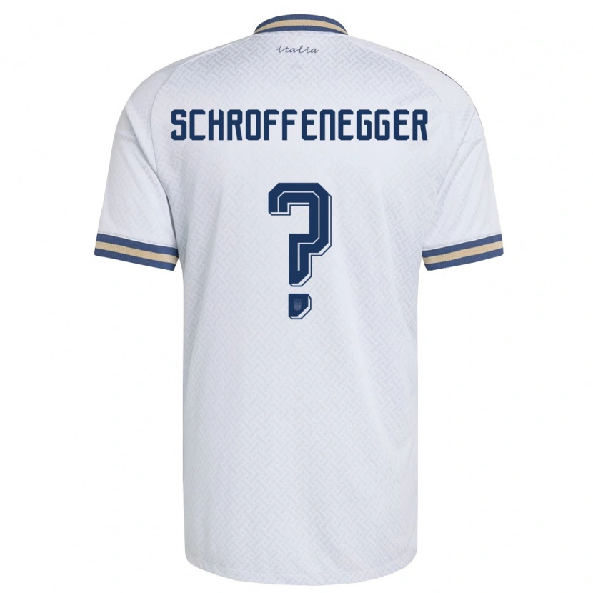 Danxen Men Italy Katja Schroffenegger #0 Off-White Navy Gold Away Jersey 26-28 T-Shirt