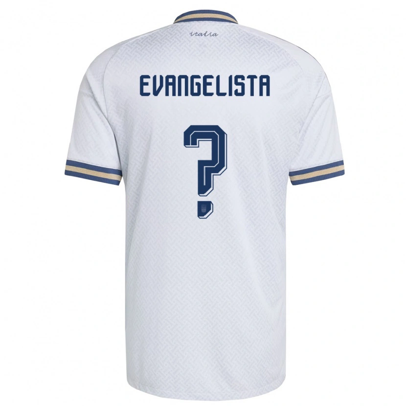 Danxen Men Italy Edoardo Evangelista #0 Off-White Navy Gold Away Jersey 26-28 T-Shirt