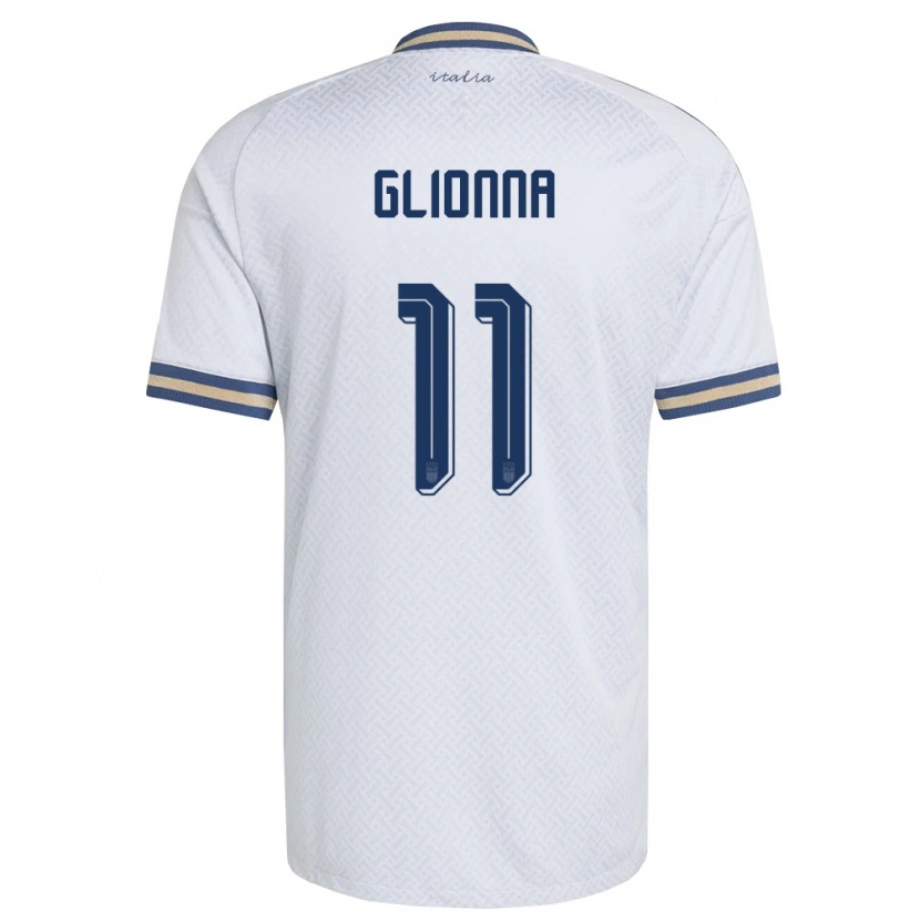 Danxen Men Italy Benedetta Glionna #11 Off-White Navy Gold Away Jersey 26-28 T-Shirt