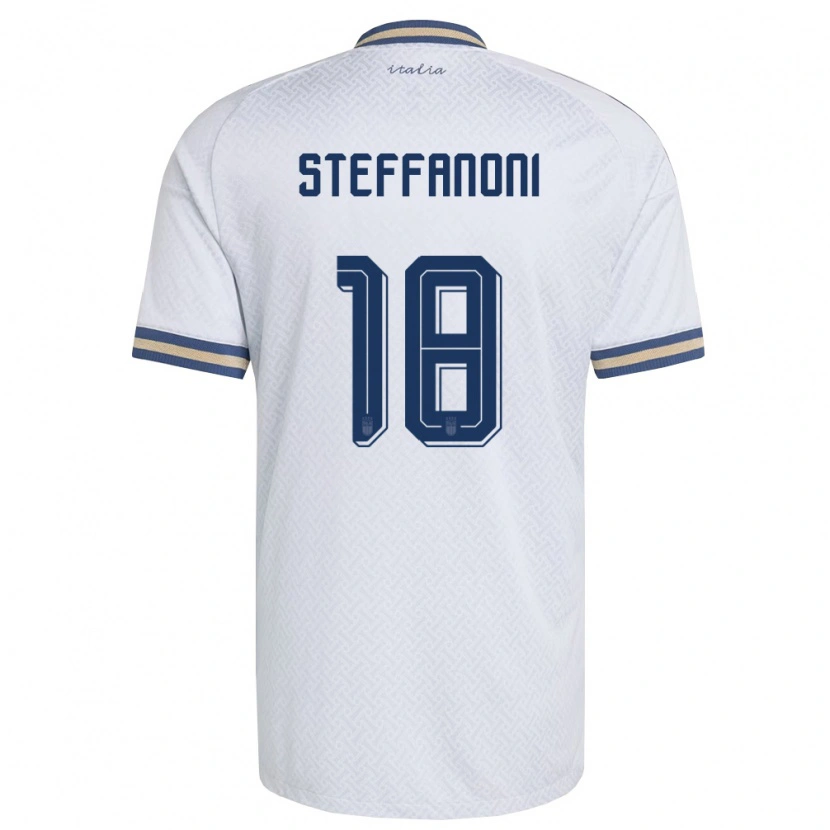 Danxen Men Italy Federico Steffanoni #18 Off-White Navy Gold Away Jersey 26-28 T-Shirt