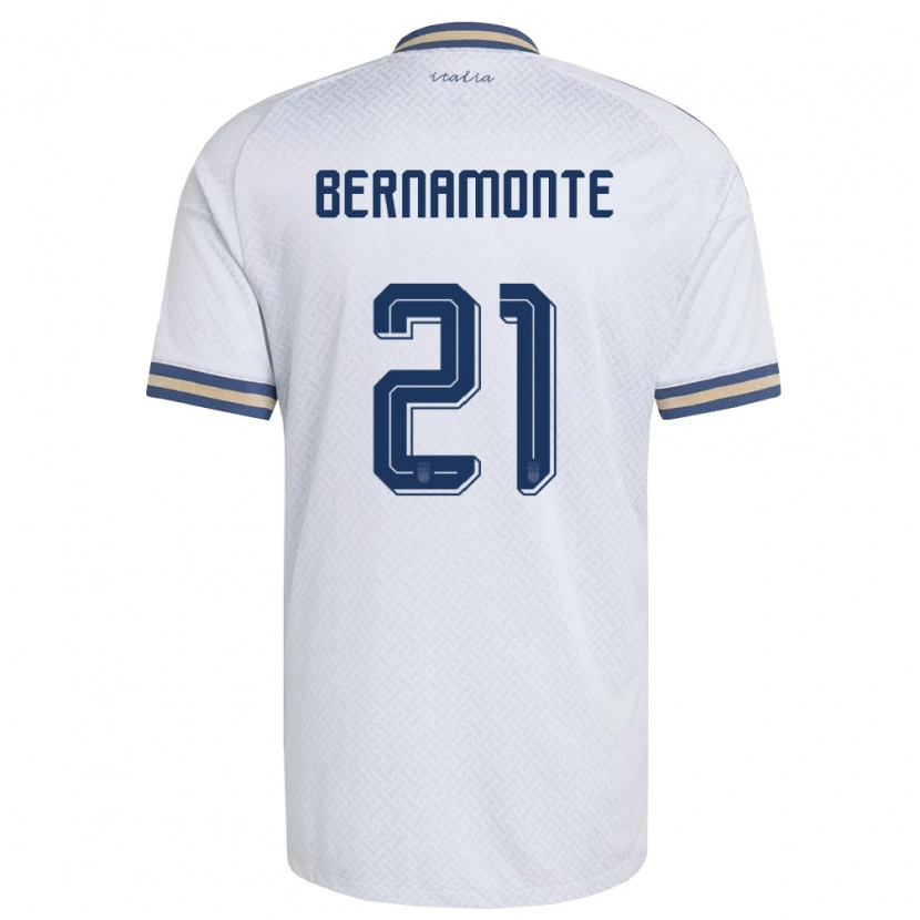 Danxen Men Italy Lorenzo Bernamonte #21 Off-White Navy Gold Away Jersey 26-28 T-Shirt