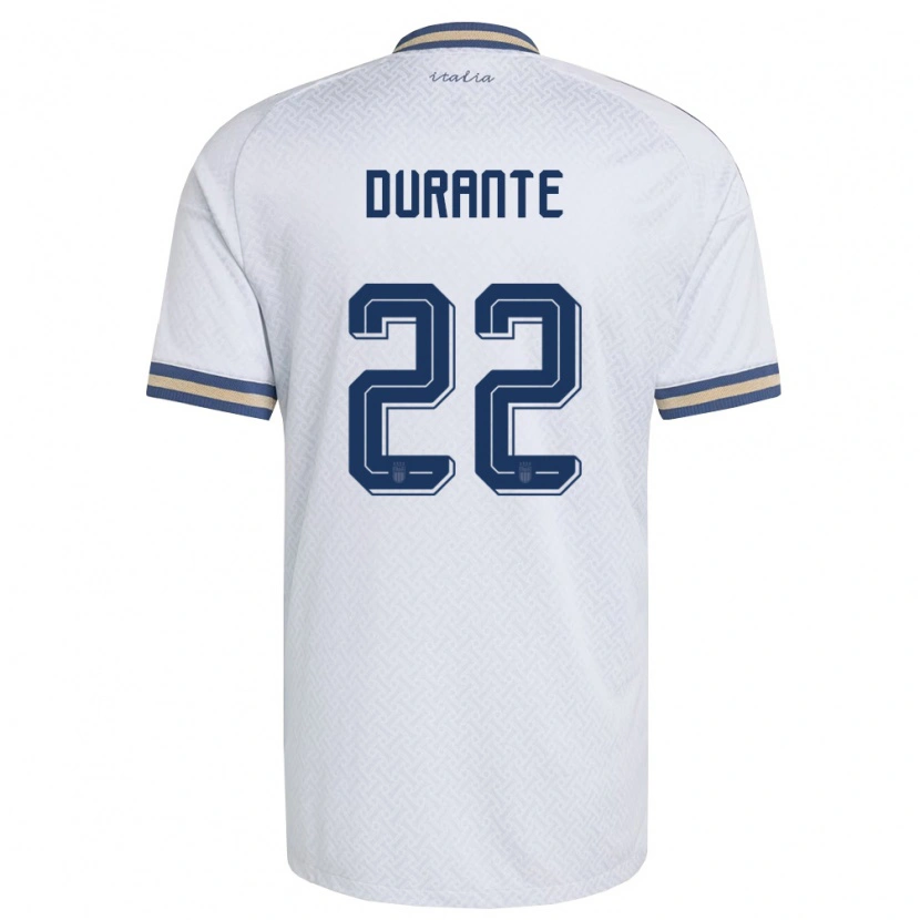 Danxen Men Italy Francesca Durante #22 Off-White Navy Gold Away Jersey 26-28 T-Shirt