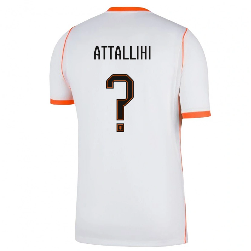 Danxen Men Netherlands Adam Attallihi #0 White Orange Away Jersey 26-28 T-Shirt