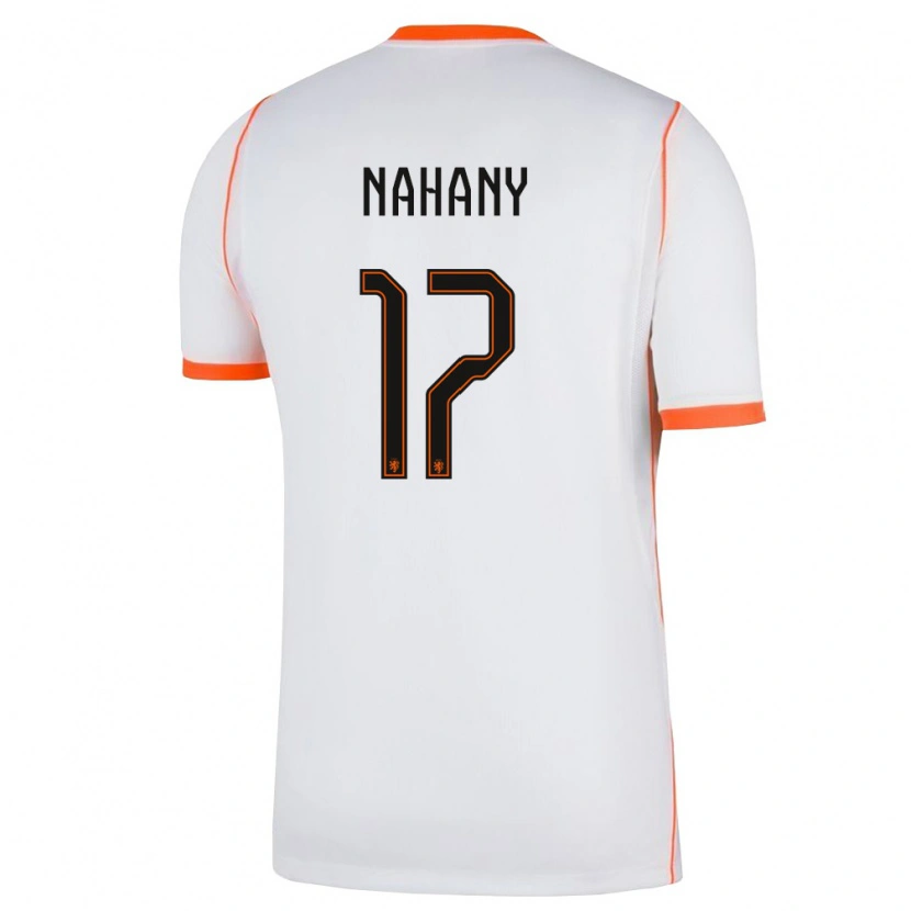 Danxen Men Netherlands Arman Nahany #17 White Orange Away Jersey 26-28 T-Shirt