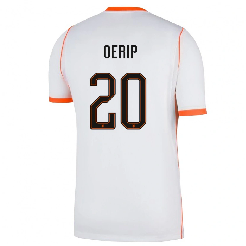 Danxen Men Netherlands Julian Oerip #20 White Orange Away Jersey 26-28 T-Shirt