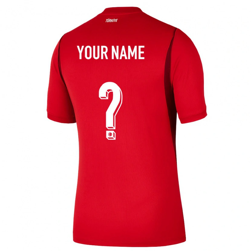 Danxen Women Turkey Your Name #0 Red Burgundy Home Jersey 26-28 T-Shirt