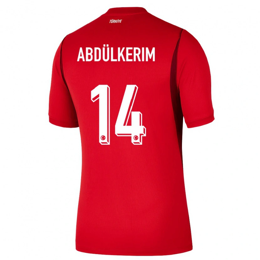 Danxen Women Turkey Abdülkerim Bardakcı #14 Red Burgundy Home Jersey 26-28 T-Shirt