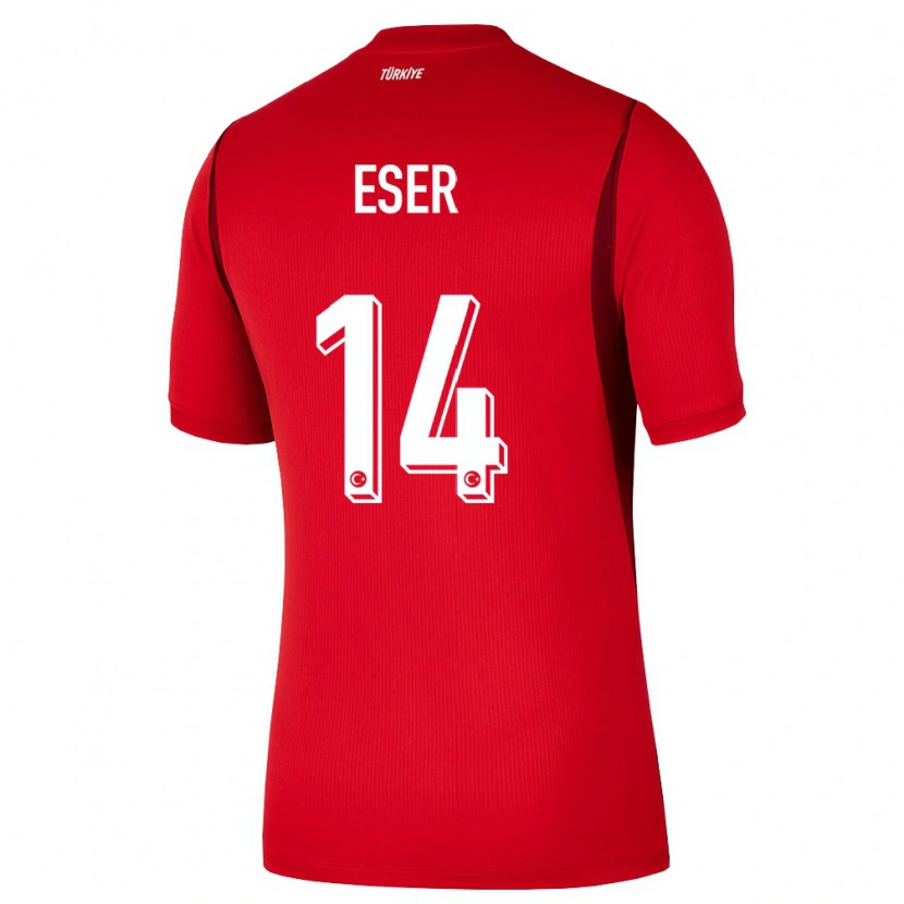 Danxen Women Turkey Kuzey Eser #14 Red Burgundy Home Jersey 26-28 T-Shirt