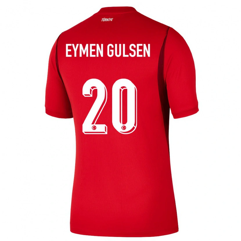 Danxen Women Turkey Ahmet Eymen Gülşen #20 Red Burgundy Home Jersey 26-28 T-Shirt
