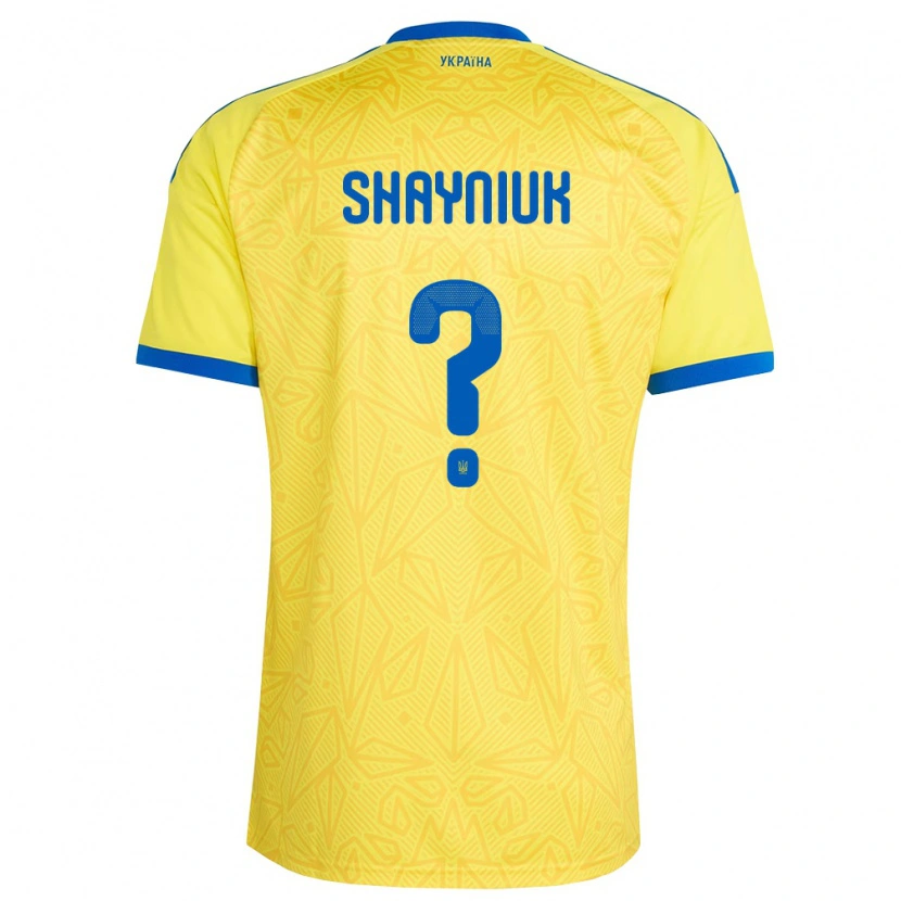 Danxen Women Ukraine Marina Shayniuk #0 Yellow Blue Home Jersey 26-28 T-Shirt