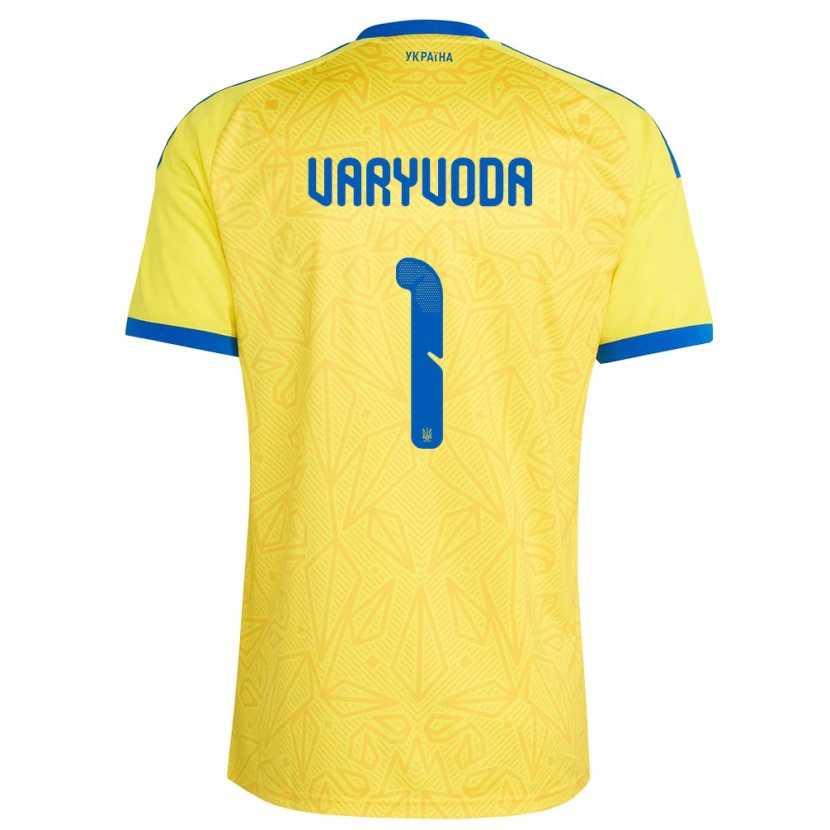 Danxen Women Ukraine Oleksandr Varyvoda #1 Yellow Blue Home Jersey 26-28 T-Shirt