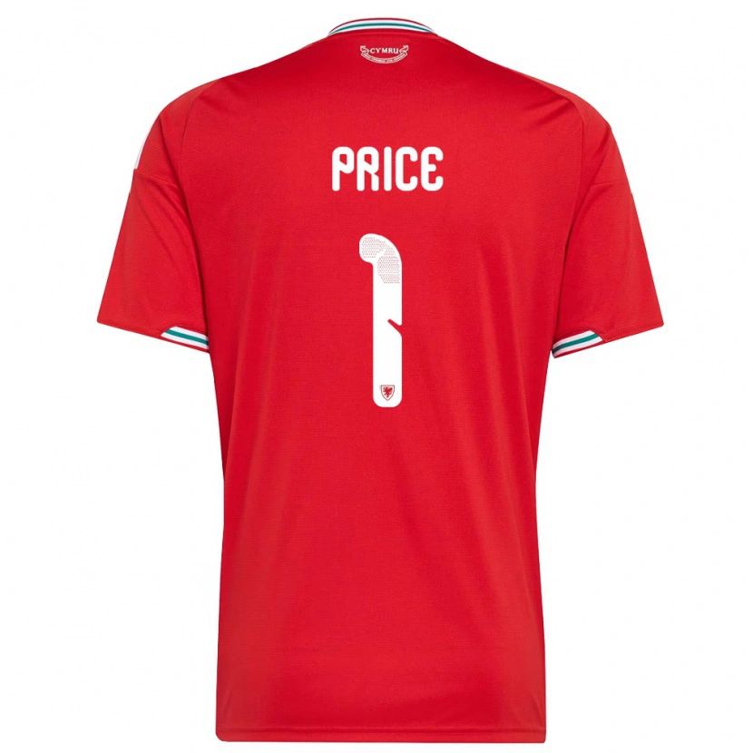 Danxen Women Wales Jo Price #1 Red White Green Home Jersey 26-28 T-Shirt