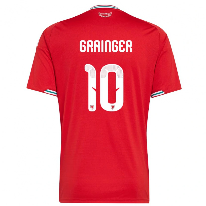 Danxen Women Wales William Grainger #10 Red White Green Home Jersey 26-28 T-Shirt