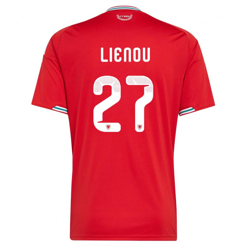 Danxen Women Wales Jayden Lienou #27 Red White Green Home Jersey 26-28 T-Shirt