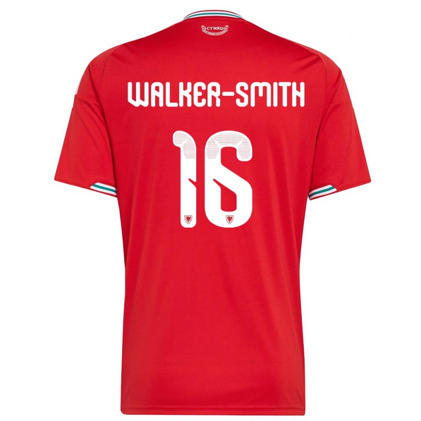 Danxen Women Wales Charlie Walker-Smith #16 Red White Green Home Jersey 26-28 T-Shirt
